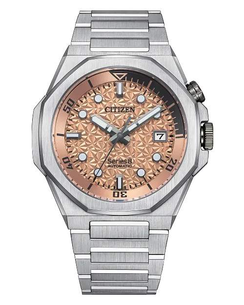 Series8 890 Salmon Dial Stainless Steel Bracelet NB6066-51W | CITIZEN Series8 890 Salmon Dial Stainless Steel Bracelet NB6066-51W | CITIZEN